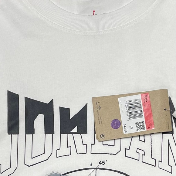 Air Jordan Longsleeved Cement White Black New with Tags Large Retro Shirt Nike - Picture 5 of 5